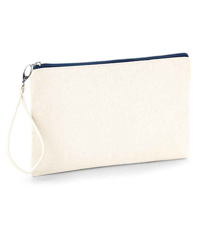 Westford Mill Canvas Wristlet Pouch - Natural/Navy