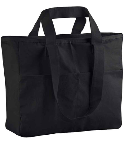 Westford Mill Double Handle Cargo Pocket Tote Bag - Black