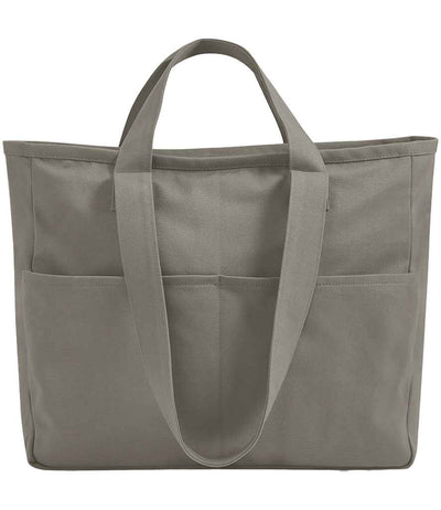 Westford Mill Double Handle Cargo Pocket Tote Bag - Mushroom