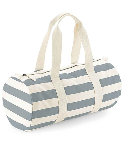 Westford Mill Nautical Barrel Bag - Natural/Grey
