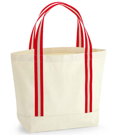 Westford Mill EarthAware® Organic Boat Bag - Natural/Classic Red