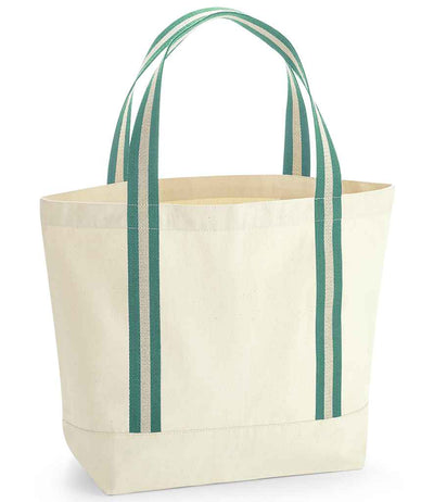 Westford Mill EarthAware® Organic Boat Bag - Natural/Sage Green