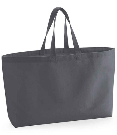 Westford Mill Oversized Canvas Tote Bag - Graphite Grey