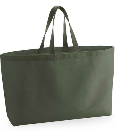 Westford Mill Oversized Canvas Tote Bag - Olive Green