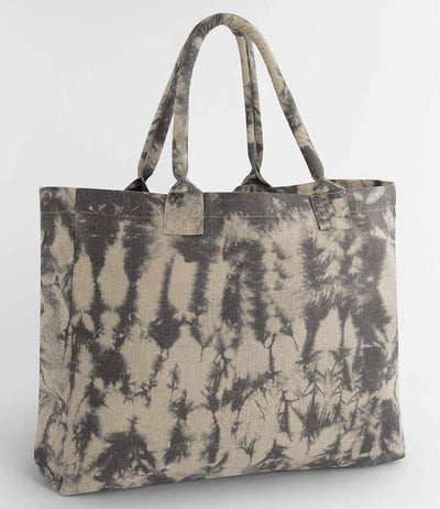 Westford Mill Tie Dye Canvas Tote Bag - Sand Black Tie Dye