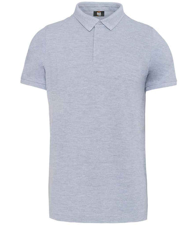 WK Designed to Work Stud Piqué Polo Shirt - Oxford Grey
