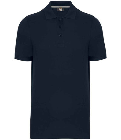 WK Designed to Work Anti-Bacterial Piqué Polo Shirt - Navy