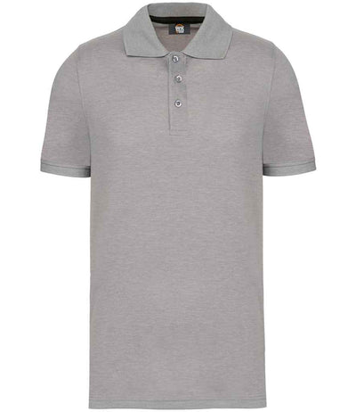 WK Designed to Work Anti-Bacterial Piqué Polo Shirt - Oxford Grey