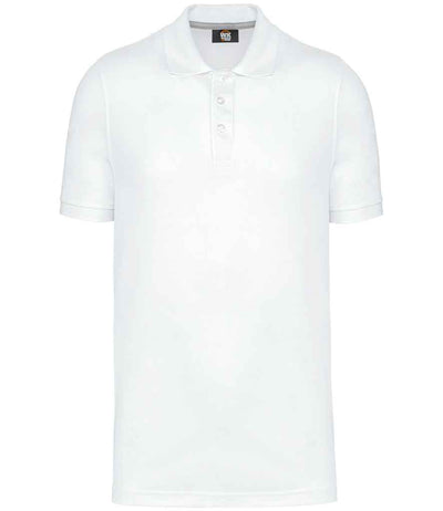WK Designed to Work Anti-Bacterial Piqué Polo Shirt - White