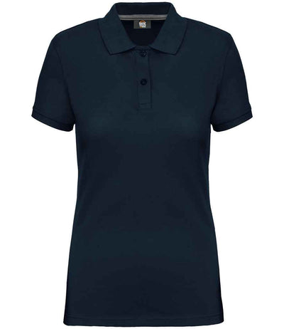 WK Designed to Work Ladies Anti-Bacterial Piqué Polo Shirt - Navy