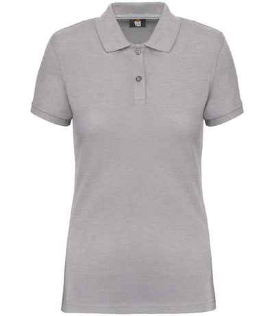 WK Designed to Work Ladies Anti-Bacterial Piqué Polo Shirt - Oxford Grey
