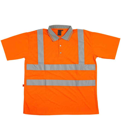 Warrior Hi-Vis Polo Shirt - Fluorescent Orange